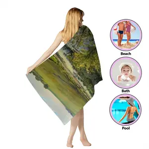 Country Landscape Realism Beach Towel