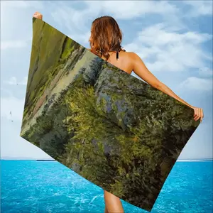 Country Landscape Realism Beach Towel