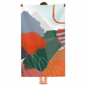 Modern Extra Large Orange Beach Towel