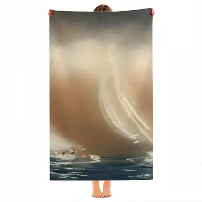 Sailboats J12 In Storm Beach Towel