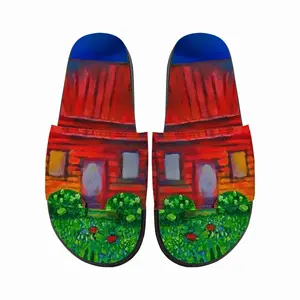 Men Red House With Miles Slip On Slippers