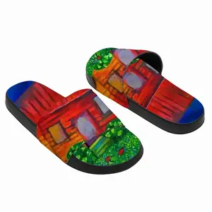 Men Red House With Miles Slip On Slippers