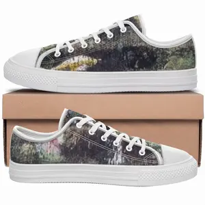 Men Alone With Cat Retro Canvas Shoes