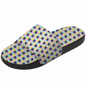 Men Pink-Purple-Yellow-Green Slip On Slippers