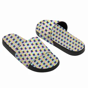 Men Pink-Purple-Yellow-Green Slip On Slippers