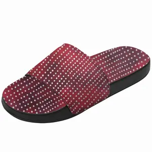 Men White On Red Slip On Slippers