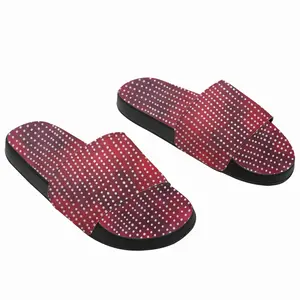 Men White On Red Slip On Slippers