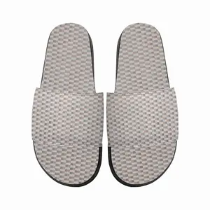 Men Gray-Brown-Yellow Slip On Slippers