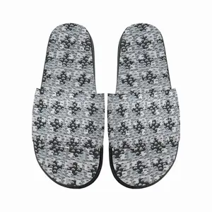 Men Grey-Pink Slip On Slippers