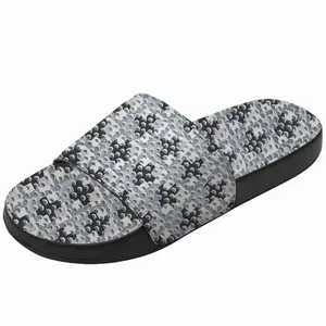 Men Grey-Pink Slip On Slippers