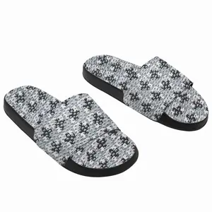 Men Grey-Pink Slip On Slippers