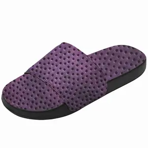 Men Holes Purple Slip On Slippers