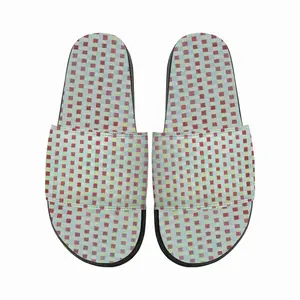 Men Red Green Slip On Slippers