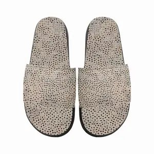 Men Black On Gold Slip On Slippers