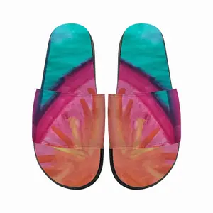 Men Colorful Straws Slip On Slippers