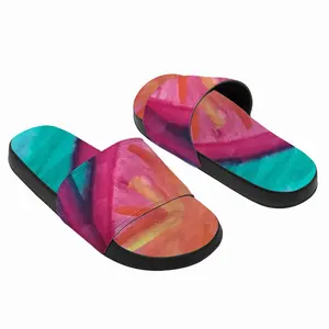 Men Colorful Straws Slip On Slippers