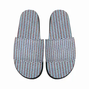 Men Caput Mortuum Light Blue Slip On Slippers