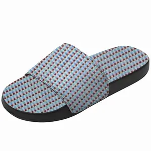 Men Caput Mortuum Light Blue Slip On Slippers