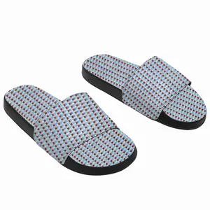 Men Caput Mortuum Light Blue Slip On Slippers