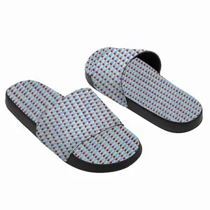 Men Caput Mortuum Light Blue Slip On Slippers