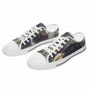 Men Alone With Cat Retro Canvas Shoes