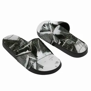 Men Old Yard In Winter Slip On Slippers