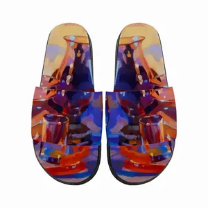 Men Glass Slip On Slippers