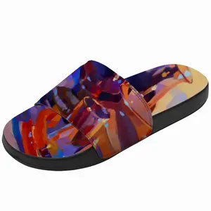 Men Glass Slip On Slippers