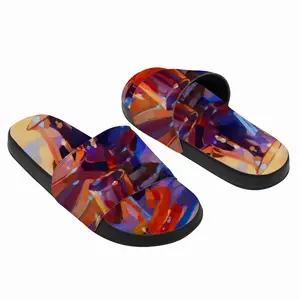 Men Glass Slip On Slippers