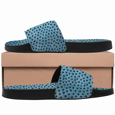 Men Holes Blue Slip On Slippers