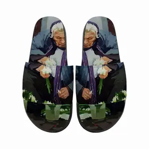 Men Lviv Flower Saleswoman Slip On Slippers