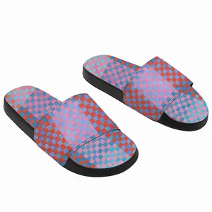 Men Purple-Blue-Orange Slip On Slippers