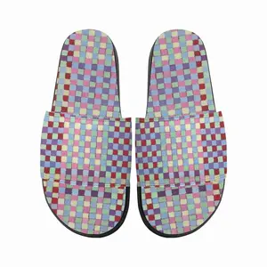 Men Green-Red-Yellow Slip On Slippers