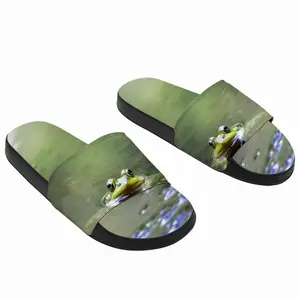 Men Green Frog - Staring Contest Slip On Slippers