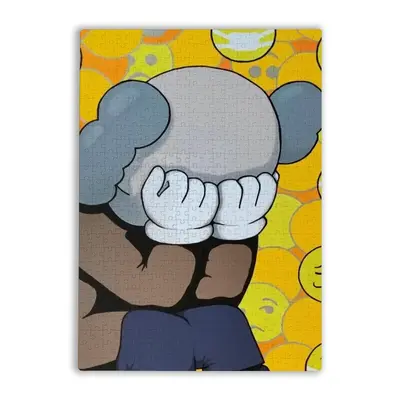 Dont Worry - Kaws Kaws Blackout Poster Emoji Allrightsreserved Jigsaw Puzzle (Multi-Size, Vertical)