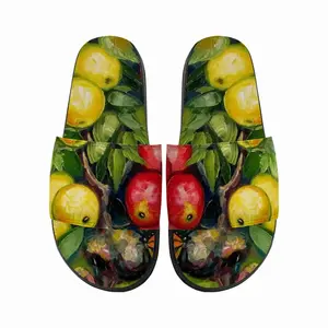 Men Butterfly Teasing Apple Tree Slip On Slippers