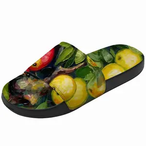 Men Butterfly Teasing Apple Tree Slip On Slippers