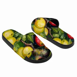 Men Butterfly Teasing Apple Tree Slip On Slippers