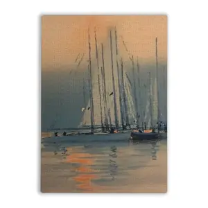 Sailboats With Sun Reflection Jigsaw Puzzle (Multi-Size, Vertical)