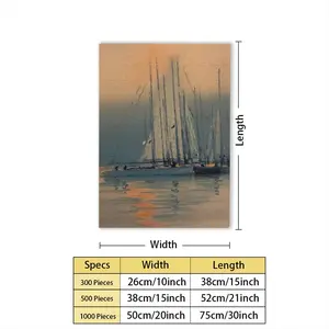 Sailboats With Sun Reflection Jigsaw Puzzle (Multi-Size, Vertical)