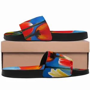 Men Wild Tulips On Spring Sky Slip On Slippers