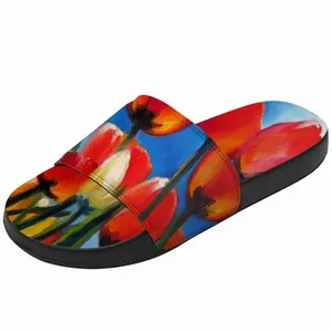 Men Wild Tulips On Spring Sky Slip On Slippers