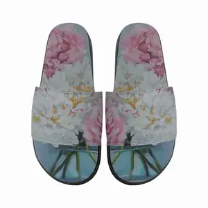 Men Peonies In A Vase Slip On Slippers