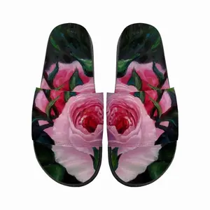 Men Pink Rose Slip On Slippers