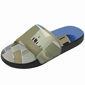 Men Santorini Oia Church Slip On Slippers