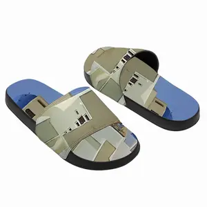 Men Santorini Oia Church Slip On Slippers