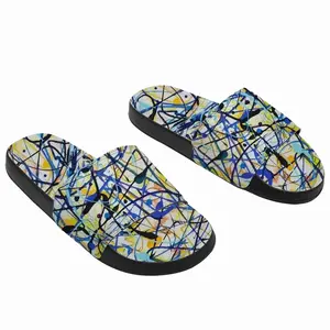 Men Blue Sky Thinking On Its Way Slip On Slippers