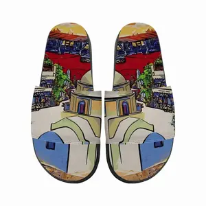 Men Santorini Thira Church Slip On Slippers