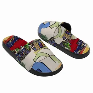 Men Santorini Thira Church Slip On Slippers