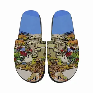 Men Santorini View Of Oia Slip On Slippers